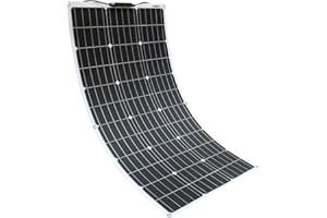 YINGGUANG 100W 12V Flexible Monocrystalline Solar Panel with High efficiency Ultra thin Light weight Waterproof for Motorhome,Roofs,Caravan,Boats and Uneven Surfaces (100W) (1)