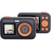 SJCAM FunCam+ Dual Screen H.264 &Ccedil;ocuklar i&ccedil;in Fotoğraf Makinesi FullHD 1080p 44MP 2.4&rdquo; + 1.3" &Ccedil;ift Ekran 650mAh Siyah