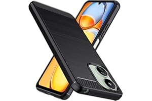 Natbok Funda para Xiaomi Redmi 13C/Redmi 13 C/Poco C65,TPU Suave + Fibra de Carbono Flexible Carcasa,Grado Militar a Prueba de Golpes,Anti-Raspaduras,Antideslizante Funda para Redmi 13 C 4G/5G,Negro
