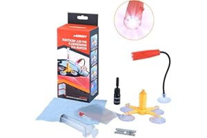 everfarel Kit de reparación de Parabrisas de Coche, Kit de reparación de Parabrisas con líquido de reparación Importado y lámpara UV, Adecuado para Grietas de Cristal
