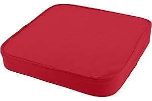 STYLELEX Orthopädisches Sitzkissen Minimalist - 100% Baumwolle mit Kaltschaum-Schaumstoff - Qualitatives Stuhlkissen - Feste Qualität - Waschbar (1, Rot, 40x40x6cm)