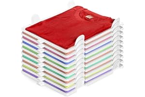 Gaethra Organizer Armadio, Contenitori per Armadio Salvaspazio Impilabili per Adulti e Bambini, Organizzatore Armadio per T-Shirt e Camicie, Set da 10 – Perfetto per un Salvaspazio Armadio Interno