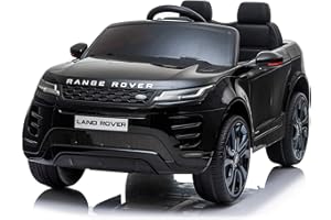 FINOOS Range Rover Evoque Children's Electric Car, 12 V, Original License, Children's Vehicle, Electric Car (Black)