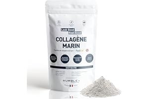 Collagène Marin Naticol® en poudre - Sachet de 300g - Goût Neutre - Confort articulaire, Récupération musculaire et Beauté de la Peau - 60 doses à 5g/jour - Humble+ - Fabriqué en France