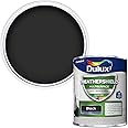 Dulux Weathershield Quick Dry Multi Surface Paint, Satin Black Wood and Metal (No Primer/Undercoat Required), 750 ml for UPVC