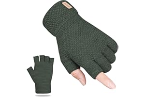 SUTIYO Guanti Senza Dita Caldi Guanti Invernali Termici in Maglia Elastici per Uomo e Donna da Sportivi Ciclismo Running Corsa Guida Lavoro