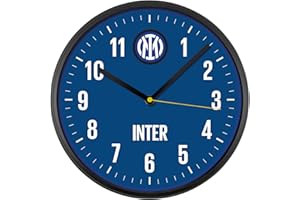 Seven Orologio da parete Inter, al Quarzo, Nero Azzurro, Bambini e Ragazzi, Squadra di Calcio, Idea regalo per tifosi