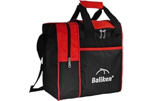 BALIKEN Single Bowling Ball Bag with Padded Ball Holder, The Bowling Bag Fits 1 Bowling Balls & Pair of Men Shoes in Size 13