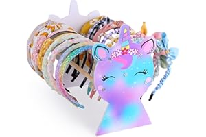 MHJY Porta Cerchietti Bambina Unicorno Headband Holder per Capelli Accessori Cameretta Legno Espositore Organizer Porta Passate per Capelli Donna