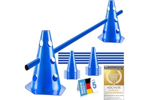 all Pets United® Accesorios de Entrenamiento de Agilidad para Perros y Caballos; Juego de obstáculos con Barra y Conos Estable y Resistente para Entrenamiento de Animales y fútbol (5 Sets)