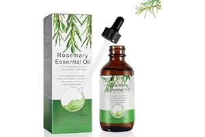 HKBTCH Rosmarinöl Haare, Ätherisches Rosmarinöl für Haarwachstum und Hautpflege, Naturreines Rosmarin Öl Stimuliert das Haar Dickeres Volleres, Nährt die Kopfhaut, Augenbrauen und Wimpern