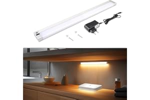 da LIGHT Lampa LED do zabudowy podszafkowej z czujnikiem 26 V, 4 W, 320 lm, 4000 K, naturalna biel, lampa kuchenna, przełącznik bezdotykowy, czujnik podczerwieni, listwa kuchenna, oświetlenie szafki