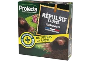 Protecta répulsif Taupes en bâtonnets à Base de Margosa Naturel, Neutre
