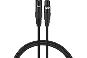 IBRA 5M XLR Male to Female Microphone Extension Cable for Microphones,mixer, patch bays,preamps,speaker systems, Amplifiers and other devices