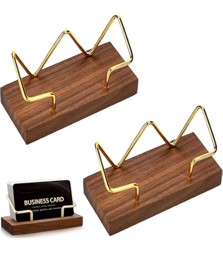 2 Portabiglietti Da Visita In Metallo Oro - Organizer Da Scrivania Moderno Per Ufficio - Foto 9