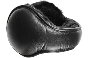Harssidanzar Winter Ohrenschützer für Männer, Frauen Faltbare Ohrenwärmer Unisex Einstellbare PU Ohrenschützer HU310EU