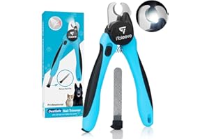 iToleeve LED Dog Nail Clipper with Light, Illuminates Nails or Bloodline for Safe and Easy Trimmers, Extra Sharp for Hard Claws, Quick Sensor, Safety Guard, Avoid Over Cutting Toenail, for Cat & Dog