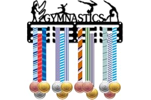 CREATCABIN Porta Medaglie da Ginnastica, Appendi Medaglie, Espositore, Sport, Metallo, Premi da Appendere, Ferro, Supporto Piccolo, Decorazione, Premi per Uomini e Donne, da Parete, per Casa 29x13cm