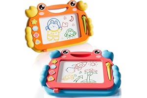BLmukce Magnetic Drawing Board 2 Pcs, Toy for Kids Age 3-7 Years, Erasable Doodle Board with 4 Colors, Educational Travel Learning Toy, Birthday Gift for 3 4 5 Year Old Girls & Boys (Multicolor)