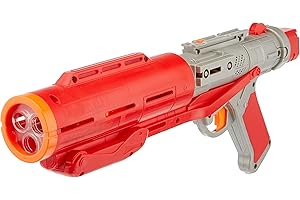 Nerf Star Wars Imperial Death Trooper Deluxe Dart, The Mandalorian, Blaster Sounds, Efectos de luz, 3 Dardos Brillan en la Oscuridad, Color, Estándar (Hasbro F2251EU5)