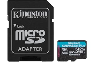 Kingston Canvas Go Plus karta pamięci microSDXC Gen4 200 MB/s A2 U3 V30 512 GB karta + adapter-SDCG4/512GB