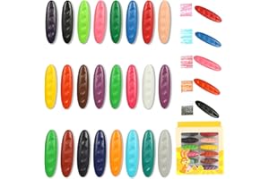 TAIXING 24 Stück Wachsmalstifte, Erdnuss Wachsmalstifte für Kleinkinder Wachsmalstifte aus Paraffin, Waschbar Wachsmalstifte ab 1 Jahr für Kinder Graffiti, DIY Handwerk und Malerei, Leicht zu Halten