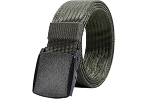 LionVII Ceinture en Nylon Homme - Boucle en Plastique - Sangle de Ceinture Entièrement Réglable pour le Travail