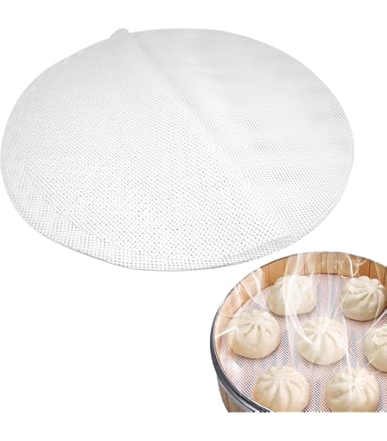 10 stuks siliconen stomer mat antiaanbaklaag, 30 cm ronde siliconen stoommat, antiaanbak stomer mesh pad, herbruikbare dumplings mat stoommatten