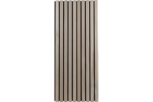 PROVISTON Akustik 3D Wandpaneele 1200 x 600 x 18 mm Furnierte MDF Holzlamellen in der Farbe Eiche natur Filz-Untergrund als Trägermaterial