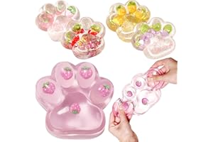 GAROMIA Squishy Pfote XXL 4 Stück Katzenpfoten Cat Paw Squishy Süße Weiche Katzenpfoten Fufu Squishy Toy für Kinder Erwachsene Angst Linderung