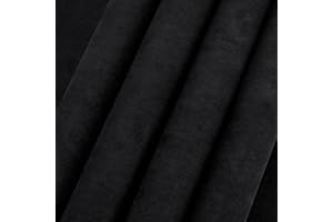 OLYCRAFT 100 x 43 cm Nero in Similpelle per Rilegatura, Superficie in Velluto Con Retro in Carta, Panno a Trama Fitta per Libri, Scatole di Velluto, Artigianato Fai Da Te