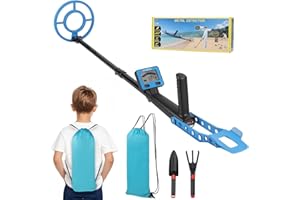 Gaethra Metalldetektor Kinder, Metalldetektoren mit LCD-Display, Hohe Präzision, Verstellbarer Griff, Suchspule, Sehr Leicht für Kinder, Erkundung im Freien