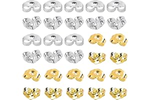 SANNIX 30 pièces/15 paires de fermoirs de boucles d'oreilles, fermoirs d'oreilles sécurisés de remplacement
