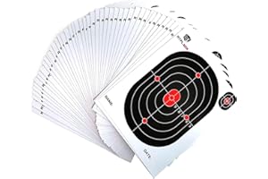 ATFLBOX Trappola per bersagli per Pistola BB da 17.8 x 22.9 cm con bersagli di Carta da 10-20 Pezzi e bersagli da tiro rotanti per Softair, Pistola BB, Fucile
