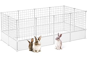Savieva Guinea Pig Run, 24 Panels DIY Metal Pet Playpen Small Animal Cages Open Enclosure Pet Fence Dog Puppy Pen Indoor Rabbit Run Playpen for Turtle, Hedgehog