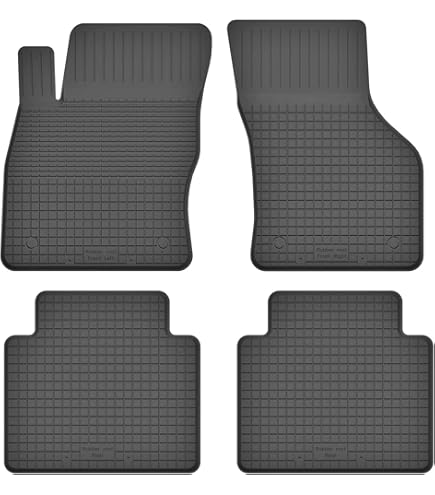 Recambo 3D-rubberen vloermatten, compatibel met Skoda Kamiq, type NW4, bouwjaar vanaf 2019, rubberen automatten, perfecte pasvorm, met rand, zwart