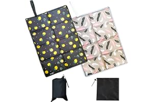 SZHTSWU 2 Pcs Folding Seat Mat with Black Storage Bag Portable Oxford Cloth Waterproof Seat Cushion Mat Foldable Foam Sit Pad for Outdoor Camping Hiking Garden Picnic Park