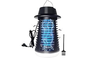 JOYSHIE Insektenvernichter Elektrisch with Led Lamp,Mückenlampe 15w 4200v,Mückenschutz Outdoor Elektrisch,Mückenfalle Für Mücken,Motten,Fliege,Spinnen, Wasserdicht Ipx4 Schwarz
