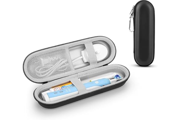 PhD Keisi Étui de Voyage à Dents Électrique pour Marron Oral B pour Oral-B Pro pour Sonicare Electric Toothbrush avec Accessoires de Rangement, Étui de Voyage Rigide Portable (Argent Noir)