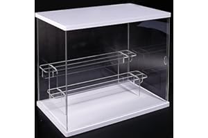 ACRLIE Vitrine pour Collection Figurine 3 Niveaux Vitrine Acrylique Transparent Boite Plexiglas de Rangement avec Porte et Presentoir, Vitrine Salon pour Objet Manga, Anti-poussiere Vitrine Exposition