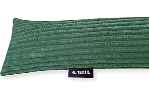 ‎4L TEXTIL 4L Textil Zugluftstopper aus Cord Durchzugstopper Windstopper für Türen und Fenster Luftzugstopper für Tür Türschlange Türrolle 70 cm 80 cm 90 cm 100 cm 150 cm (Grün, 90 cm)