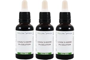 ‎HEILTROPFEN 3x Lugolsche Jodlösung 5% | 3x 30 ml | Inhaltsstoffe in pharmazeutischer Qualität | 15% liquid Formulierung | 5 Prozent elementares Jod und 10% Kaliumjodid | Heiltropfen®