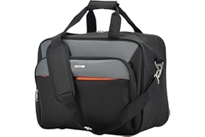 Bontour AIR Handgepäck Kabinentasche WizzAir/Vueling/Volotea Reisegepäck 40x30x20cm, Tasche für unter dem Sitz, Flugtasche, Sporttasche, Wochenendtasche (Schwarz, 40x30x20 cm)