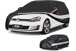 Holthly Bâche de voiture, convient pour VW Golf Volkswagen Golf 4/5/6/7/8 (1997-2025), 10 couches, 100 % étanche, bâche d'extérieur