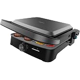 Cecotec Electric Grill with Grill Rock'nGrill 2000 Full Open. 2000W, Opening 180&ordm;, RockStone Non-Stick, Floating Plate, Fat C