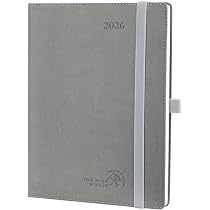 Agenda De Poche 2026 Semainier - 16,5x9 Cm - Couverture Rigide PU - De Janvier à Décembre 2026 - Pourpre - 4