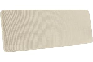 SYLC Housse De Coussin De Canapé, Housse De Coussin, Housse Coussin D'assise Extensible Tartan Antidérapant, Housse De Protection pour Meubles (Beige,Grand 2 Places)