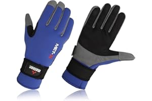 met-x Neoprene Diving Gloves, Waterpoof Abrasion Resistant Sailing Wetsuit Gloves, Swimming Kayaking Surfing Fishing Gloves Enhanced Grip with Wrist Support, Water Sports Accessories
