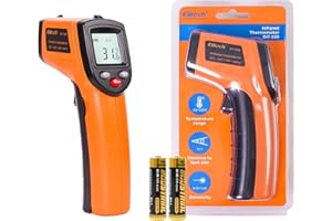 Elitech Thermomètre Iinfra-rouge Pistolet de Température Numérique Sans Contact -50~530 °C, Mesure Rapide en 0,5 s, Thermometre Non Frontal Laser pour l'industrie Maison DIT-220