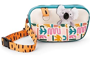 NICI Gürteltasche 20x11cm mit kleinem Kuscheltier Koala 10cm bunt - Bauchtasche, Brusttasche mit Kuscheltier für Jungen und Mädchen - Abnehmbarer Pluschspielzeug Weich und Flauschig